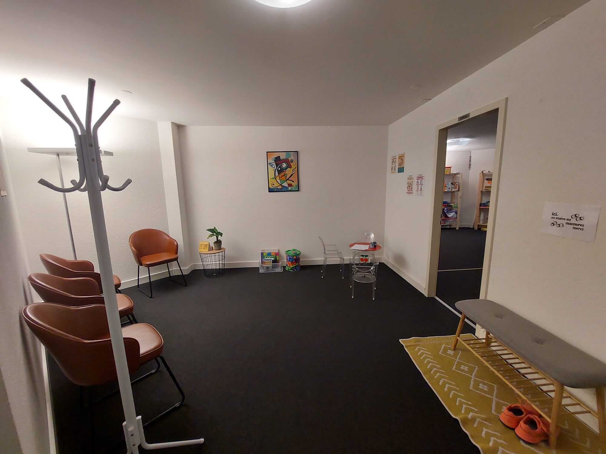 Espace lumineux de consultation en psychomotricité